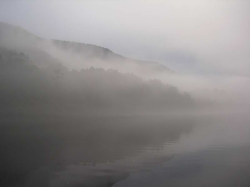 Morning mist on river